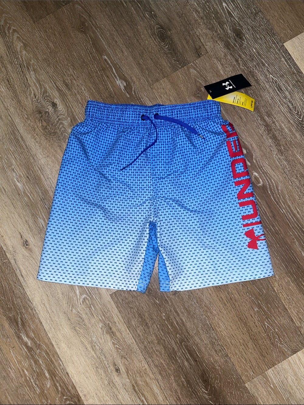 NEW Under Armour Blue Gradient Boy’s Swim Trunks
